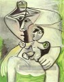 Maternité à la pomme Femme et enfant 1971 Cubisme